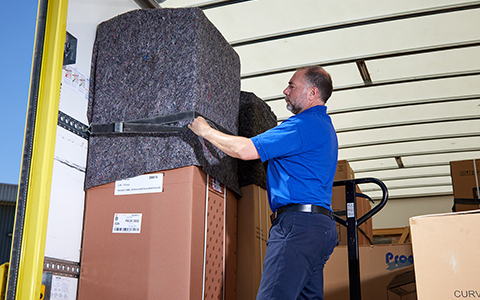 Price Express Transport Unstrapping a Delivery